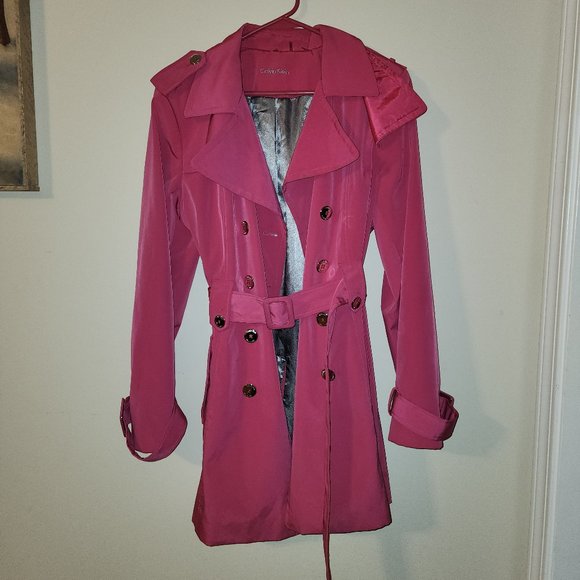 Calvin Klein Jackets & Blazers - Women's Calvin Klein Pink Trench Coat L